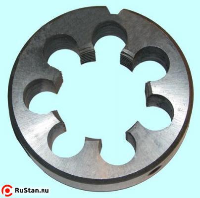 Плашка Дюймовая 2"-4 1/2 UNC 60° 9ХС 4 1/2 нитки/дюйм dнар.90мм "CNIC" фото №1 Плашка Дюймовая 2"-4 1/2 UNC 60° 9ХС 4 1/2 нитки/дюйм dнар.90мм "CNIC" фото №1
