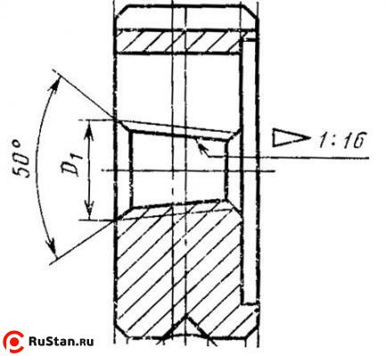 Плашка Коническая дюймовая   К  1 1/2"(NPT), 11 1/2 ниток/дюйм, dнар.90мм "CNIC" фото №1