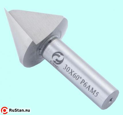 Фреза угловая - зенковка d  8,0х 9.5х 50 конус  60° dхв=6мм Р6АМ5 ц/х Z=1 DIN334 "CNIC" фото №1