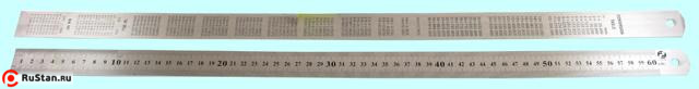 Линейка Металлическая  600х29х1.0 мм с двухсторонней шкалой "CNIC" (YX01-015AT) фото №1