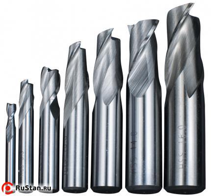 Набор концевых фрез из быстрорежущей стали 4, 6, 8, 10, 12, 14, 16 мм (50000061) фото №2 Набор концевых фрез из быстрорежущей стали 4, 6, 8, 10, 12, 14, 16 мм (50000061) фото №2