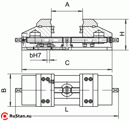Тиски станочные самоцентрирующие неповоротные стальные 125мм 7200-0209-12 фото №2 Тиски станочные самоцентрирующие неповоротные стальные 125мм 7200-0209-12 фото №2