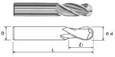 Фреза Концевая радиусная d 4,0х 14х51 ц/х ВК8 Z=4 R-2,0
